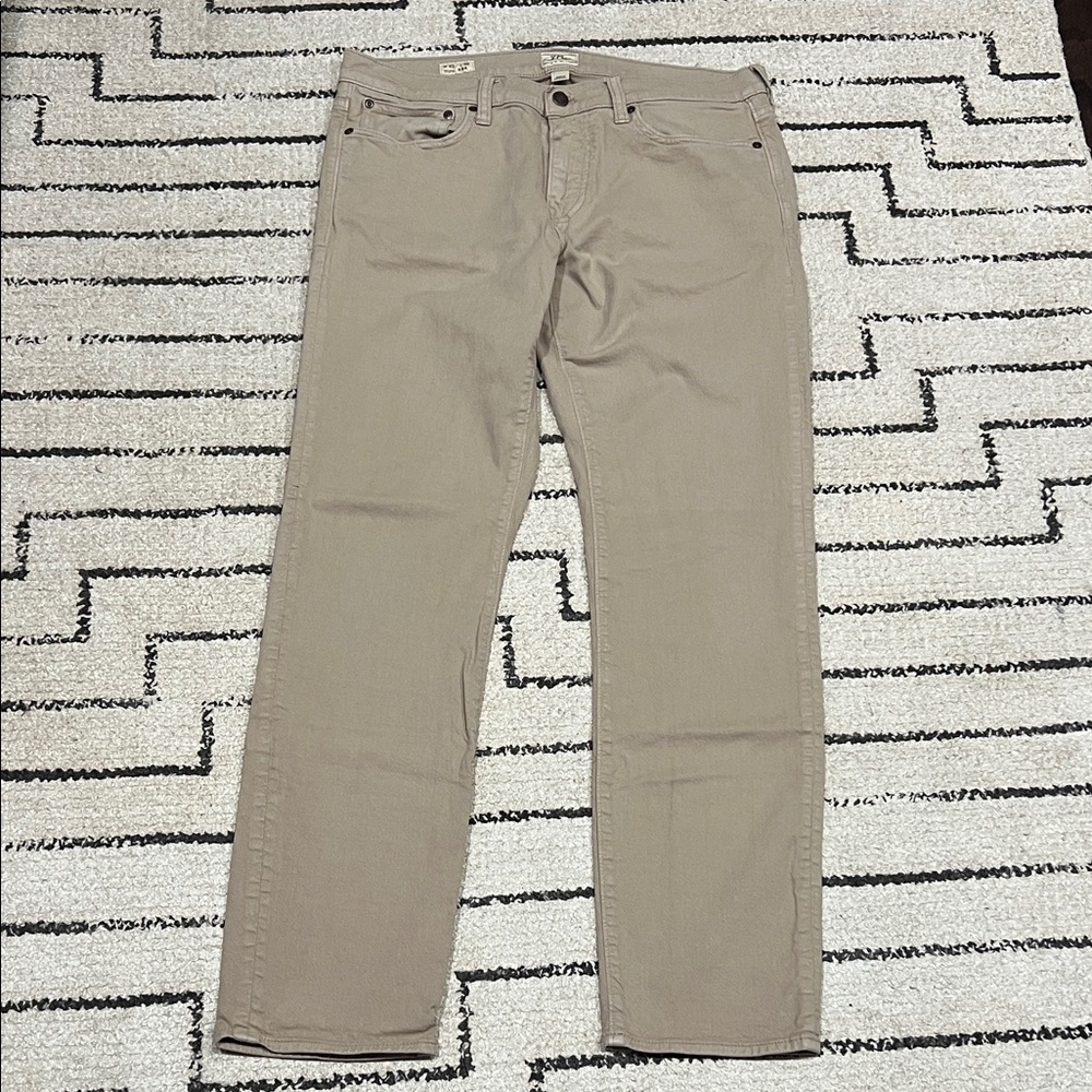 J. Crew Slim Straight Jeans in Taupe Beige 484 Stretch